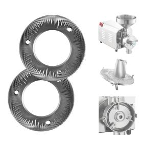2PCS Grinding Sheets for Electric Grain Mill Grinder, Cast Iron Dry Grinding Discs, Replacement Grinding Plates Compatible with HN-2200